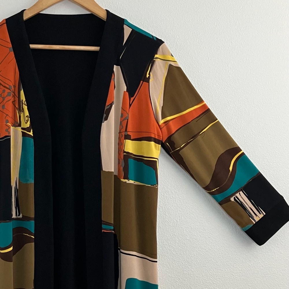 Abstract Patterned Open Front 2 Way Reversible Ca… - image 7